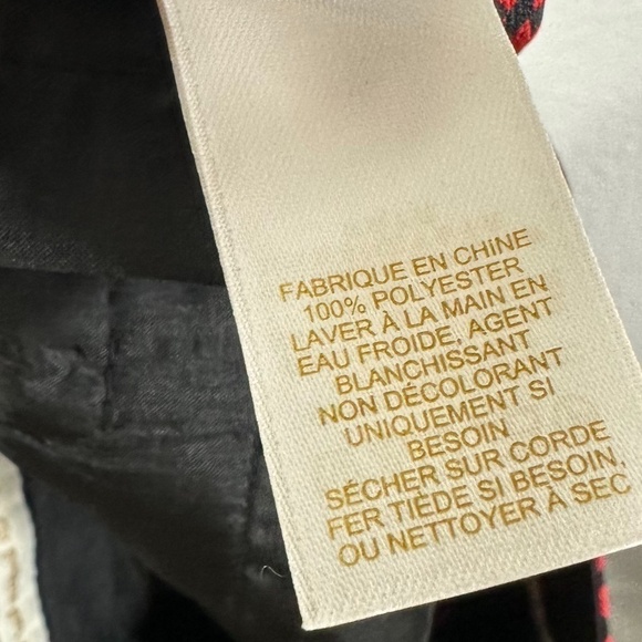 Kate Spade Avery Black/Red Diamond Print Ankle Crop Pants SZ 2 - Picture 6 of 8